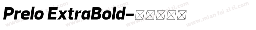 Prelo ExtraBold字体转换